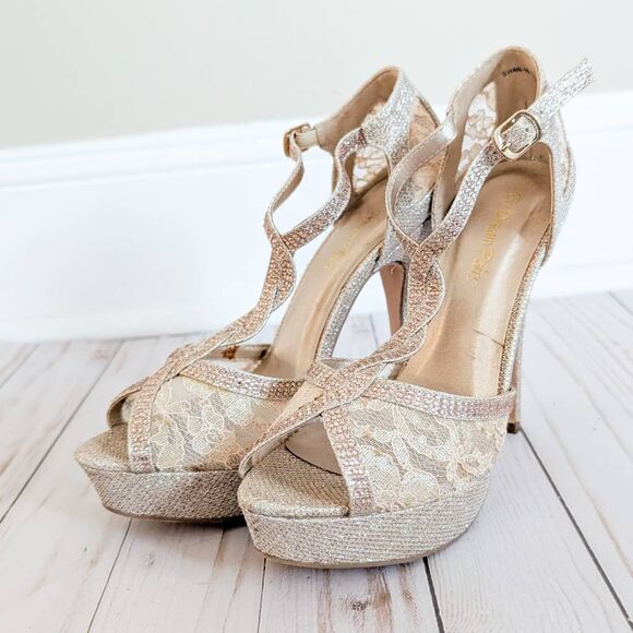 Dream Pairs Peep Toe Platform High Heels - Picture 3 of 7